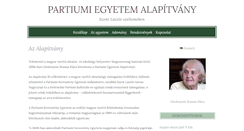 Desktop Screenshot of partiumalapitvany.eu