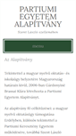 Mobile Screenshot of partiumalapitvany.eu