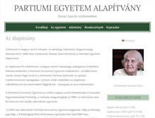 Tablet Screenshot of partiumalapitvany.eu